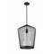 Z-Lite Lido 1 Light Pendant, Matte Black And Clear Seeded 342P19-MB - alternate 3